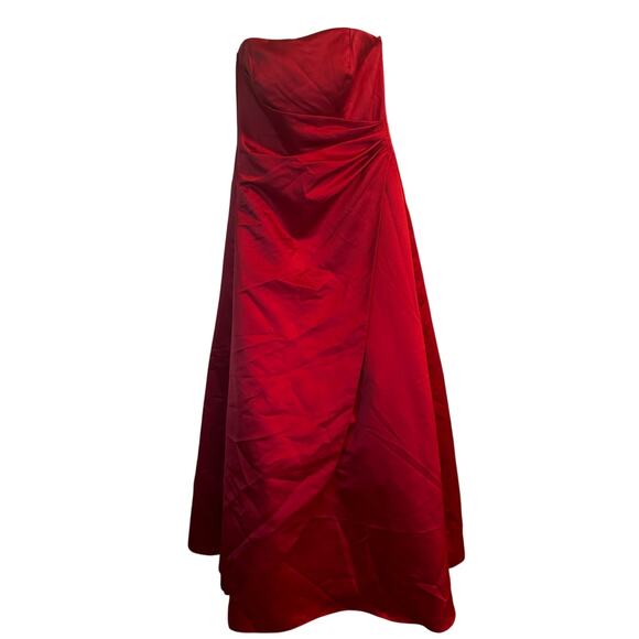 GUC David's Bridal Women's Wine Color Long Dress Bridesmaid Formal Size Small - Picture 1 of 6